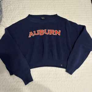 Auburn Navy Cropped Sweater